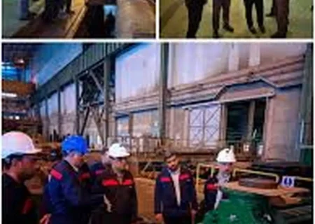 بازدید مدیر عامل از واحد تراش غلتک فولاد اکسین خوزستان؛ گامی بلند در مسیر توسعه و کیفیت