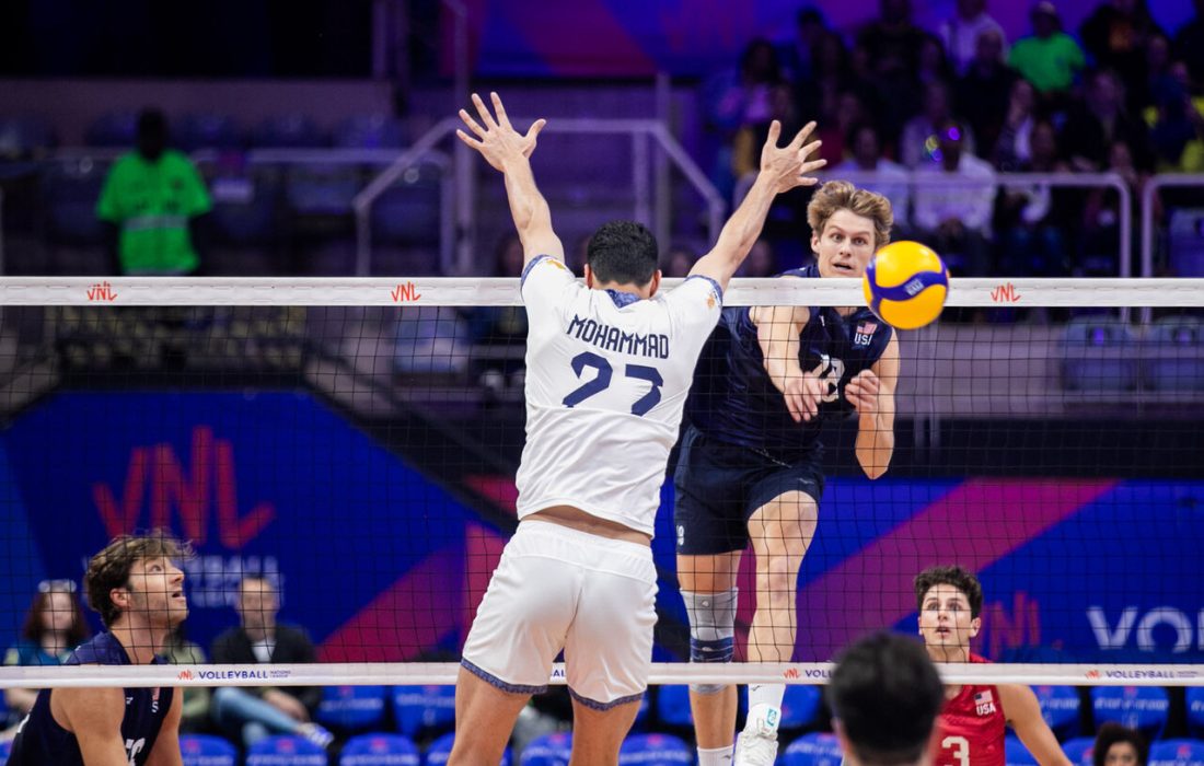 شکست تیم ملی والیبال ایران مقابل آمریکا