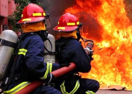 آتش‌سوزی یک چرخ‌وفلک در شهربازی/ عکس