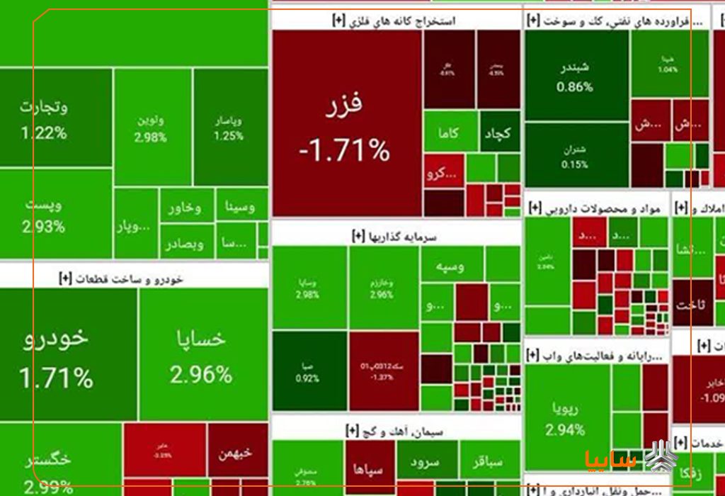 سبزپوشی دوباره «خساپا» در بورس با رشد نزدیک به ۳ درصد
