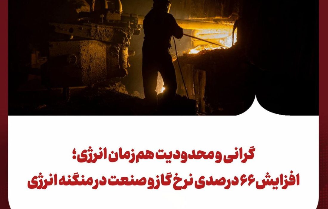 گرانی و محدودیت هم‌زمان انرژی؛ افزایش ۶۶ درصدی نرخ گاز و صنعت در منگنه انرژی