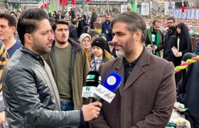 حضور رییس شورای سیاست گذاری انجمن ملی نخبگان در راهپیمایی 22 بهمن