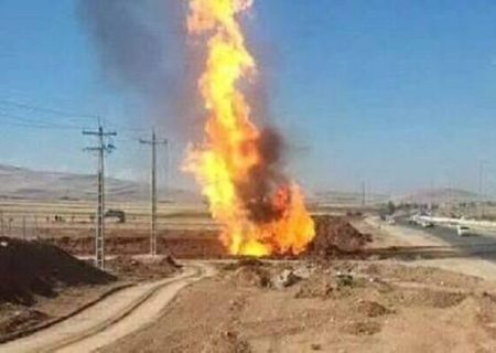 انفجار خط لوله گاز در تبریز